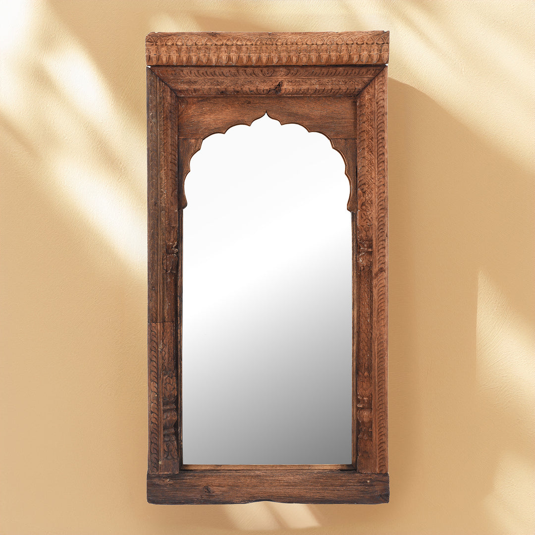 Indian Mirror Made From An Old Teak Window | Indigo Antiques