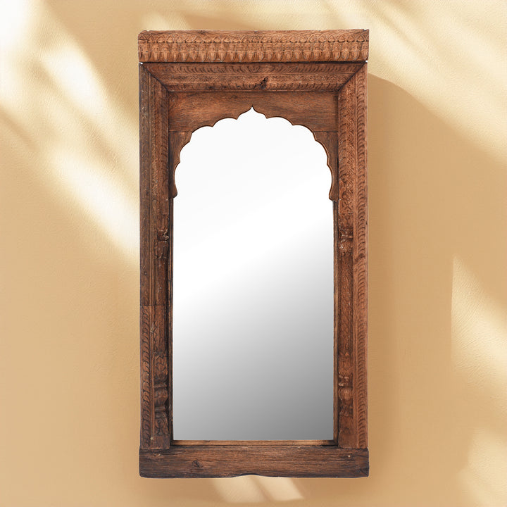 Indian Mirror Made From An Old Teak Window | Indigo Antiques