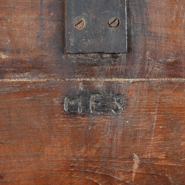 Detail From Antique Indian Iron Bound Teak Ammunition 'Limber' Chest | Indigo Antiques