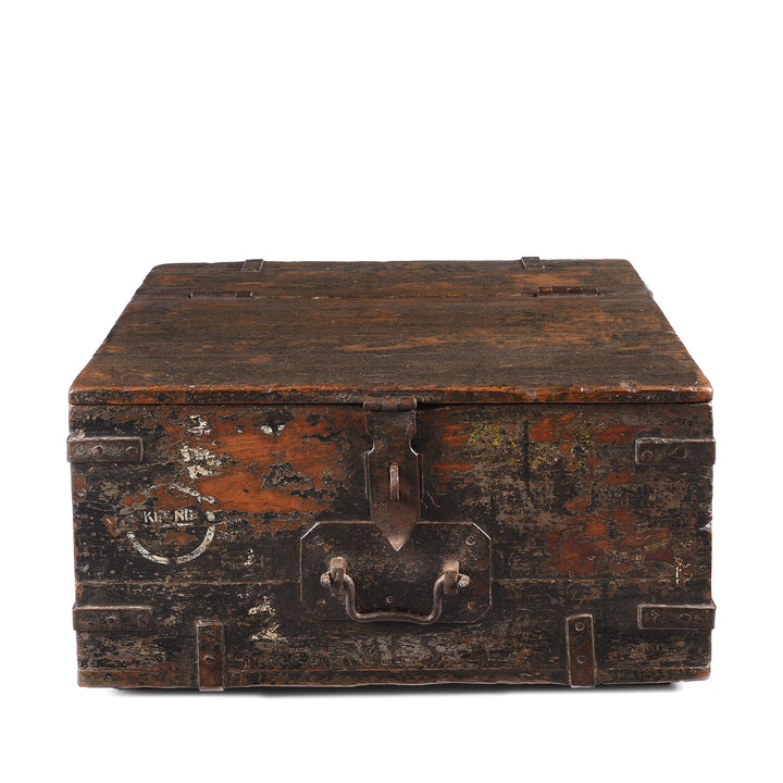 Antique Indian Iron Bound Teak Ammunition 'Limber' Chest | Indigo Antiques
