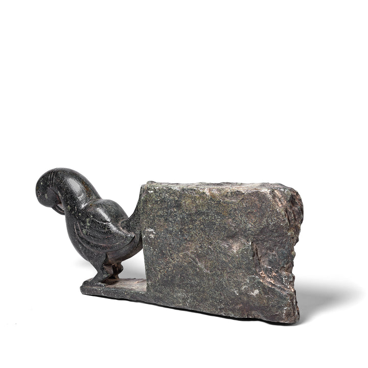 Rear View Of Antique Stone Khunti Parrot Turban Hanger | Indigo Antiques