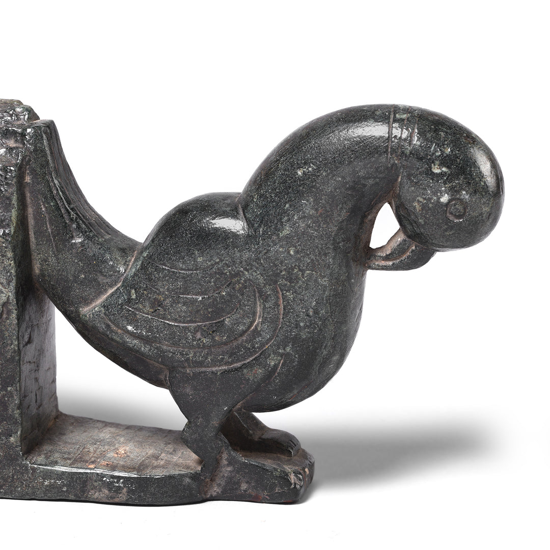 Detail From Antique Stone Khunti Parrot Turban Hanger | Indigo Antiques