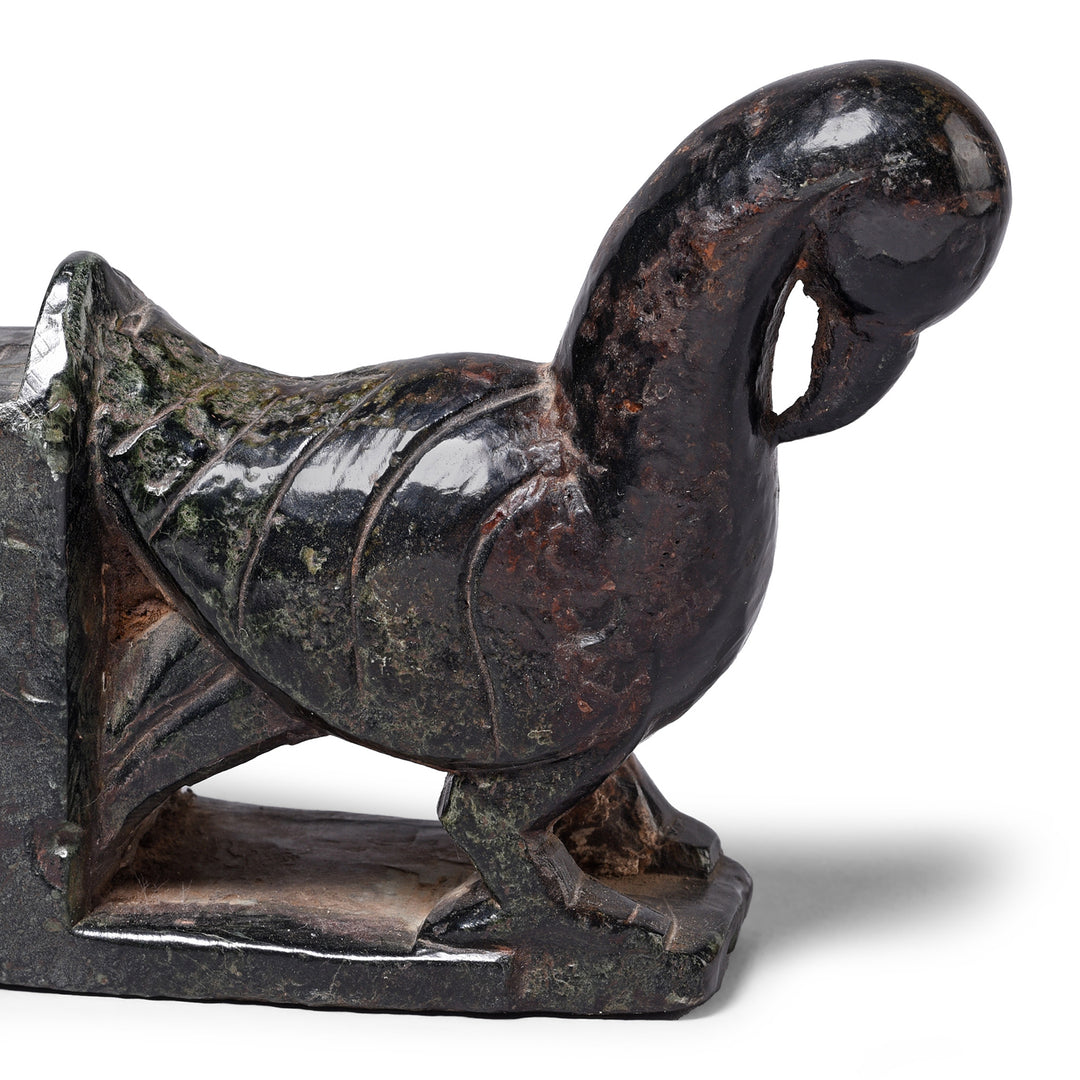 Detail From Antique Stone Khunti Parrot Turban Hanger | Indigo Antiques