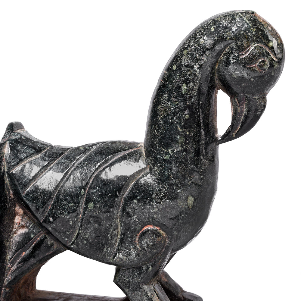 Detail From Antique Stone Khunti Parrot Turban Hanger | Indigo Antiques