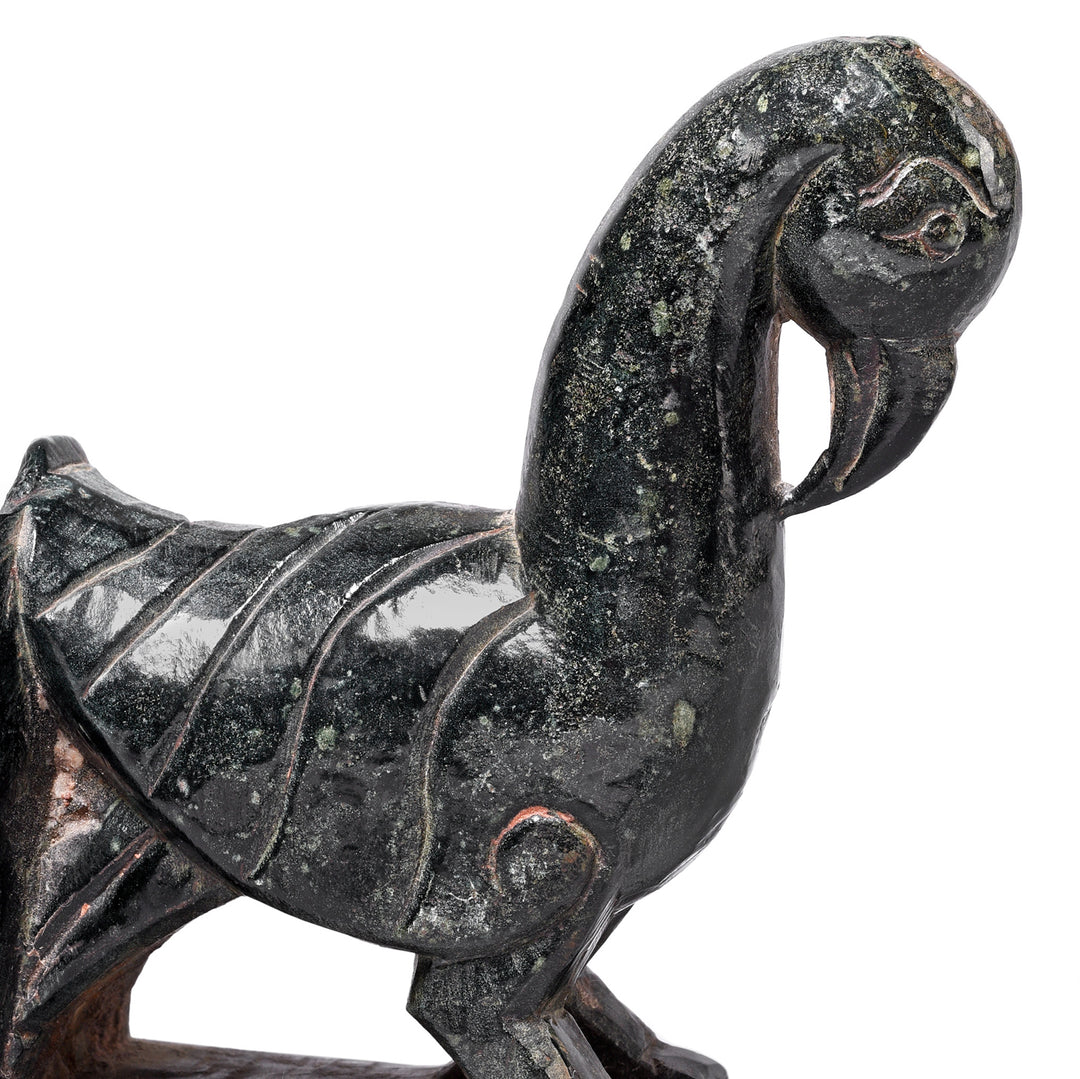 Detail From Antique Stone Khunti Parrot Turban Hanger | Indigo Antiques