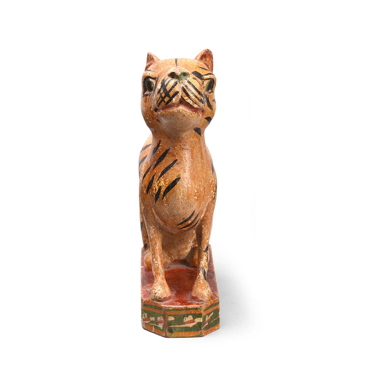 Antique Polychromed Indian Tiger Figure From Surat | Indigo Antiques