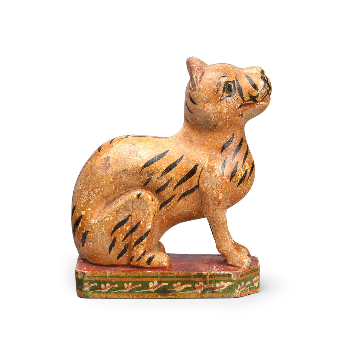 Antique Polychromed Indian Tiger Figure From Surat | Indigo Antiques
