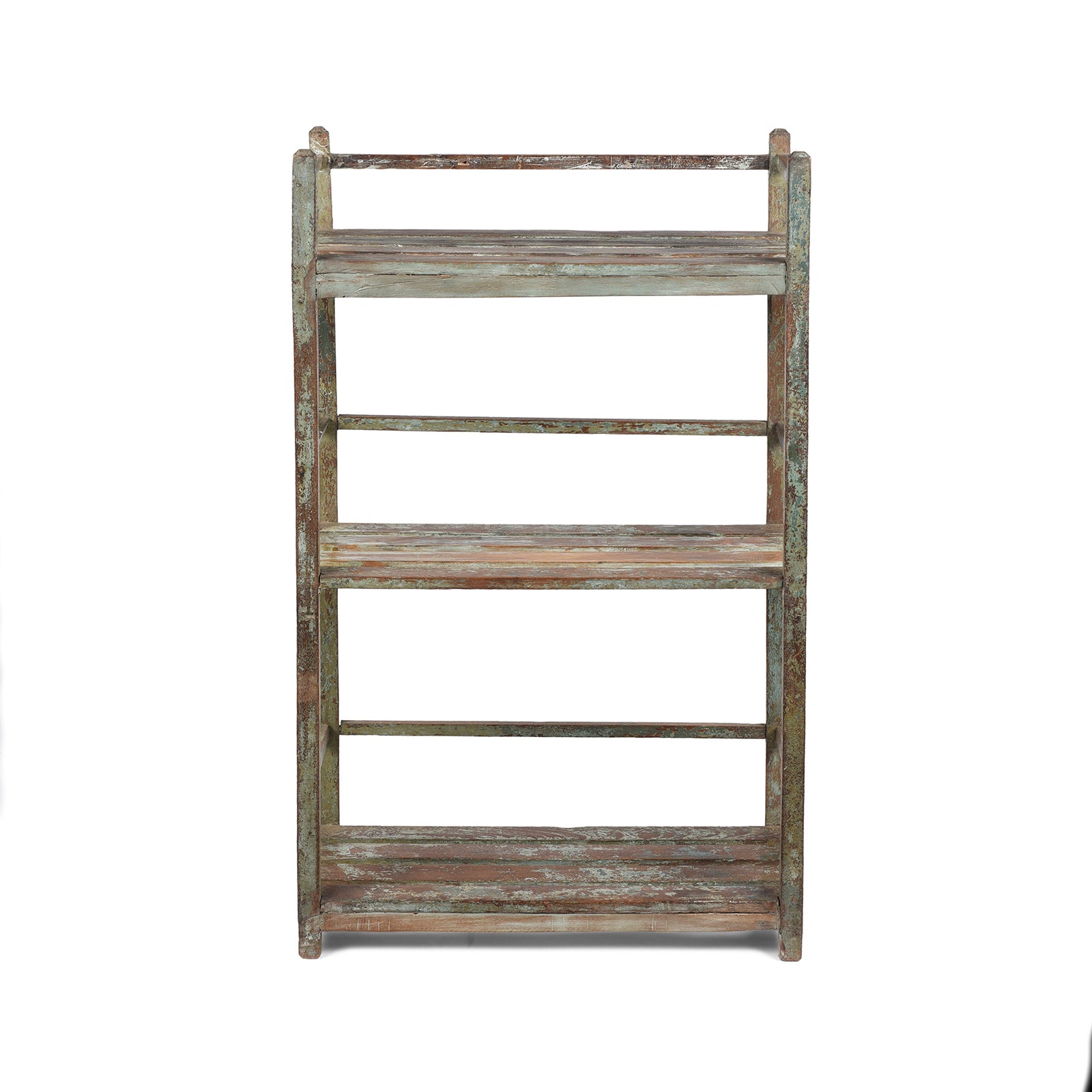 Small Painted Indian Slatted Shelf - 1930 | Indigo Antiques