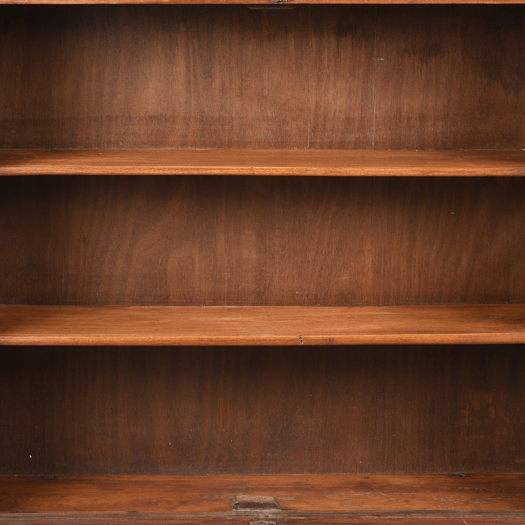 Interior Of Glazed Teak 'Chanel' Wall Cabinet  | Indigo Antiques