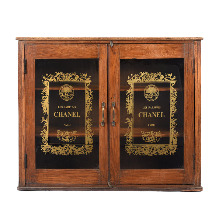 Glazed Teak 'Chanel' Wall Cabinet  | Indigo Antiques