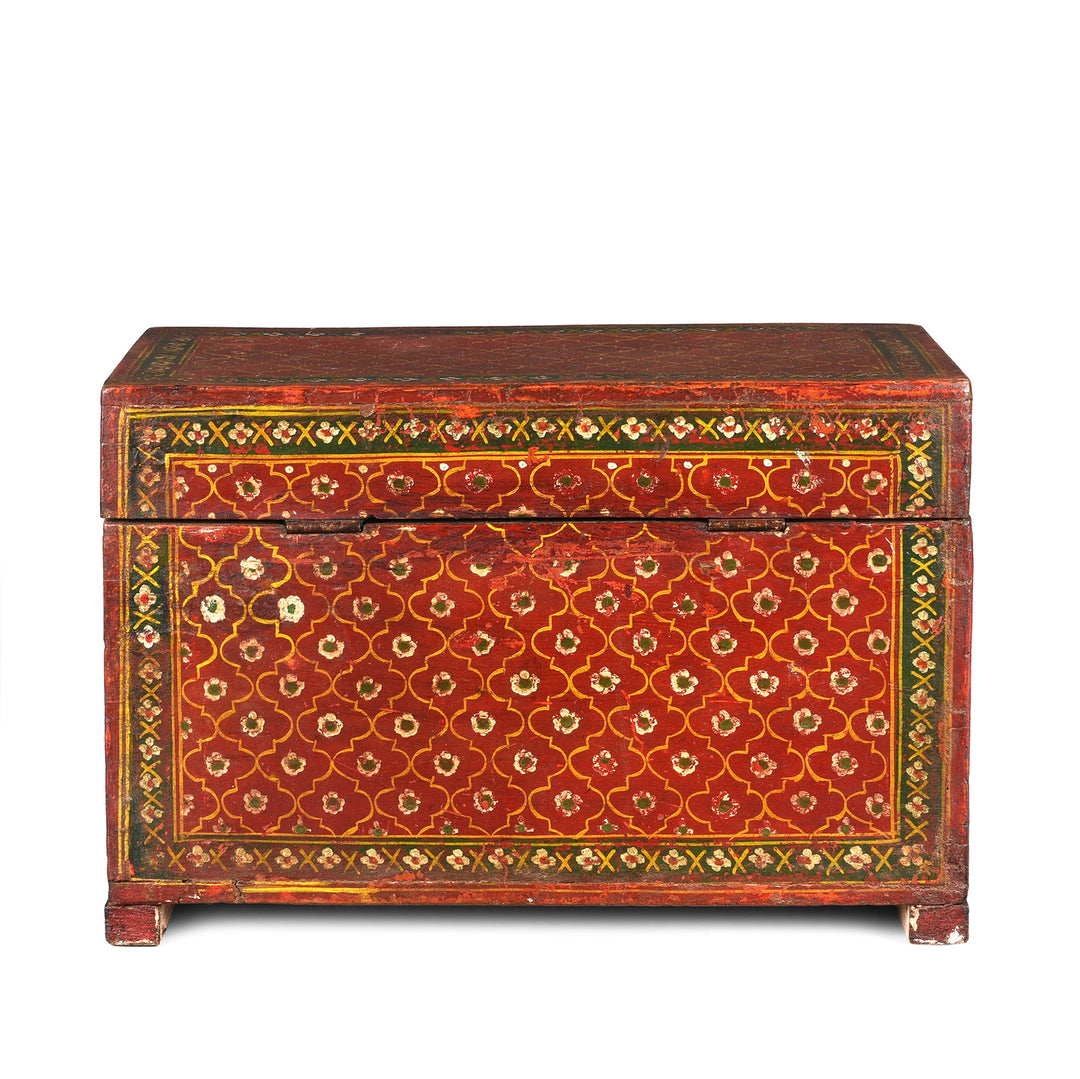 Back Of Antique Indian Jain Prayer Book Box From Gujarat | Indigo Antiques