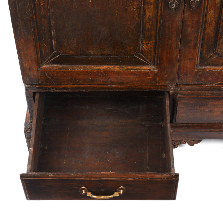 Drawer Detail From Antique Anglo Indian Glazed Book Cabinet | Indigo Antiques