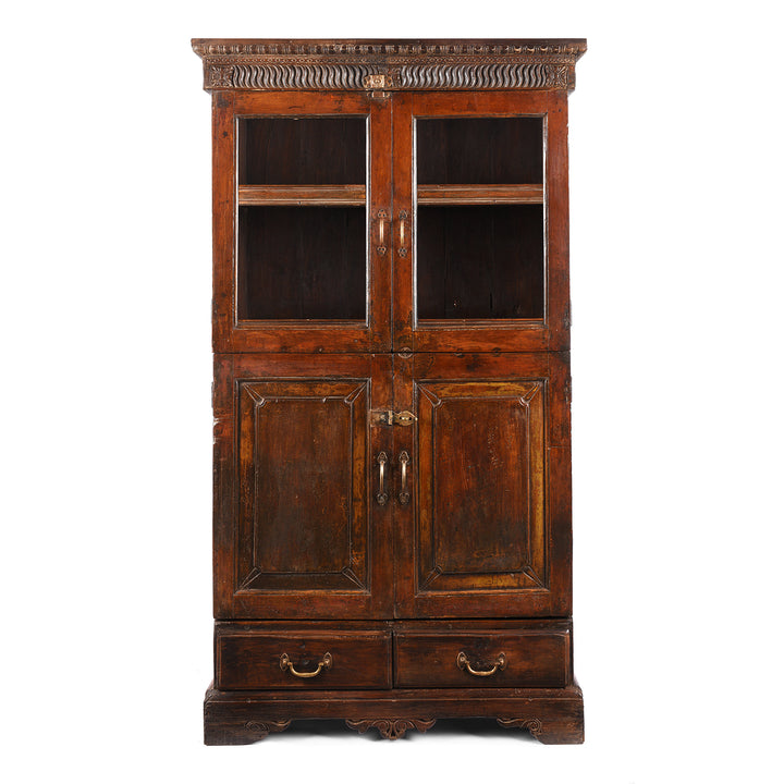 Antique Anglo Indian Glazed Book Cabinet | Indigo Antiques