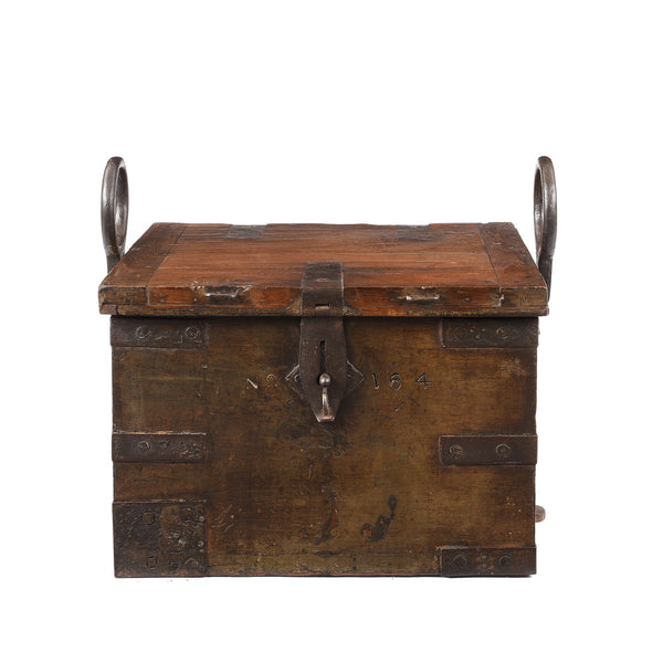 Iron Bound Teak Ammunition 'Limber' Chest - Late 19th Century Iron Bound Teak Ammunition 'Limber' Chest - Late 19th Century