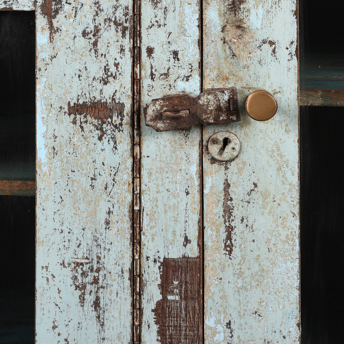 Detail From Old Painted Glazed Sideboard With Green Marble Top | Indigo Antiques
