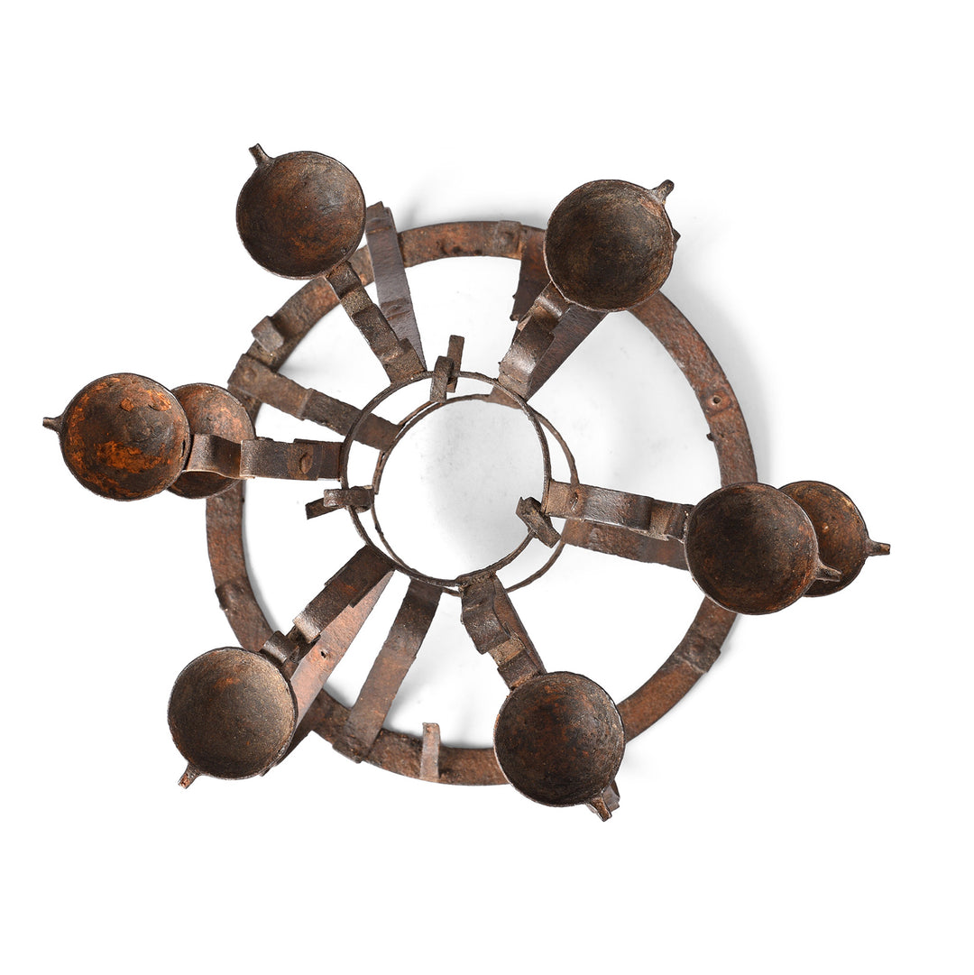 Top Down View Of Antique Iron Toran From Bastar Tribe Of Madhya Pradesh | Indigo Antiques