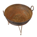 Old Kadai Fire Bowl on Stand - Ca 1920 - 86cm
