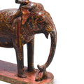 Polychromed Elephant & Mahout Figure From Surat - 19th Century