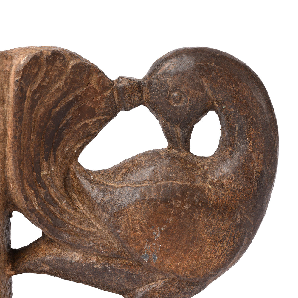 Detail From Antique Stone Khunti Parrot Turban Hanger | Indigo Antiques