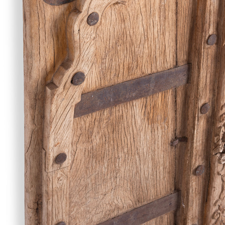 Depth Detail From Antique Bleached Roheda Window Shutter From Bikaner | Indigo Antiques