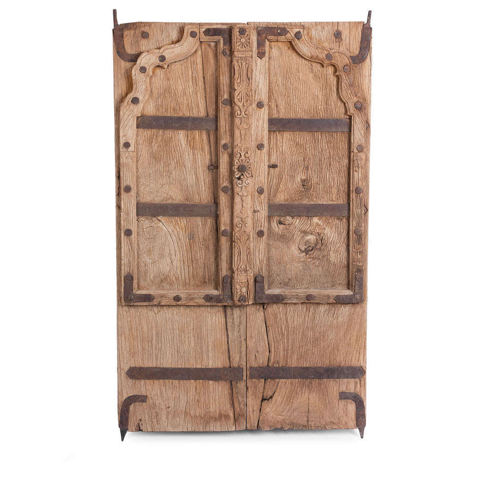 Antique Bleached Roheda Window Shutter From Bikaner | Indigo Antiques