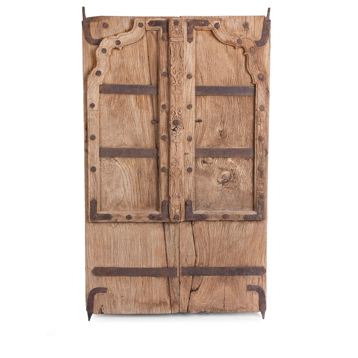 Antique Bleached Roheda Window Shutter From Bikaner | Indigo Antiques