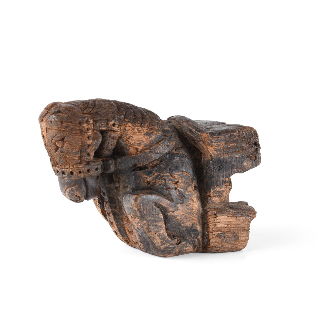 Antique Indian Teak Horse Khunti Turban Hanger | Indigo Antiques
