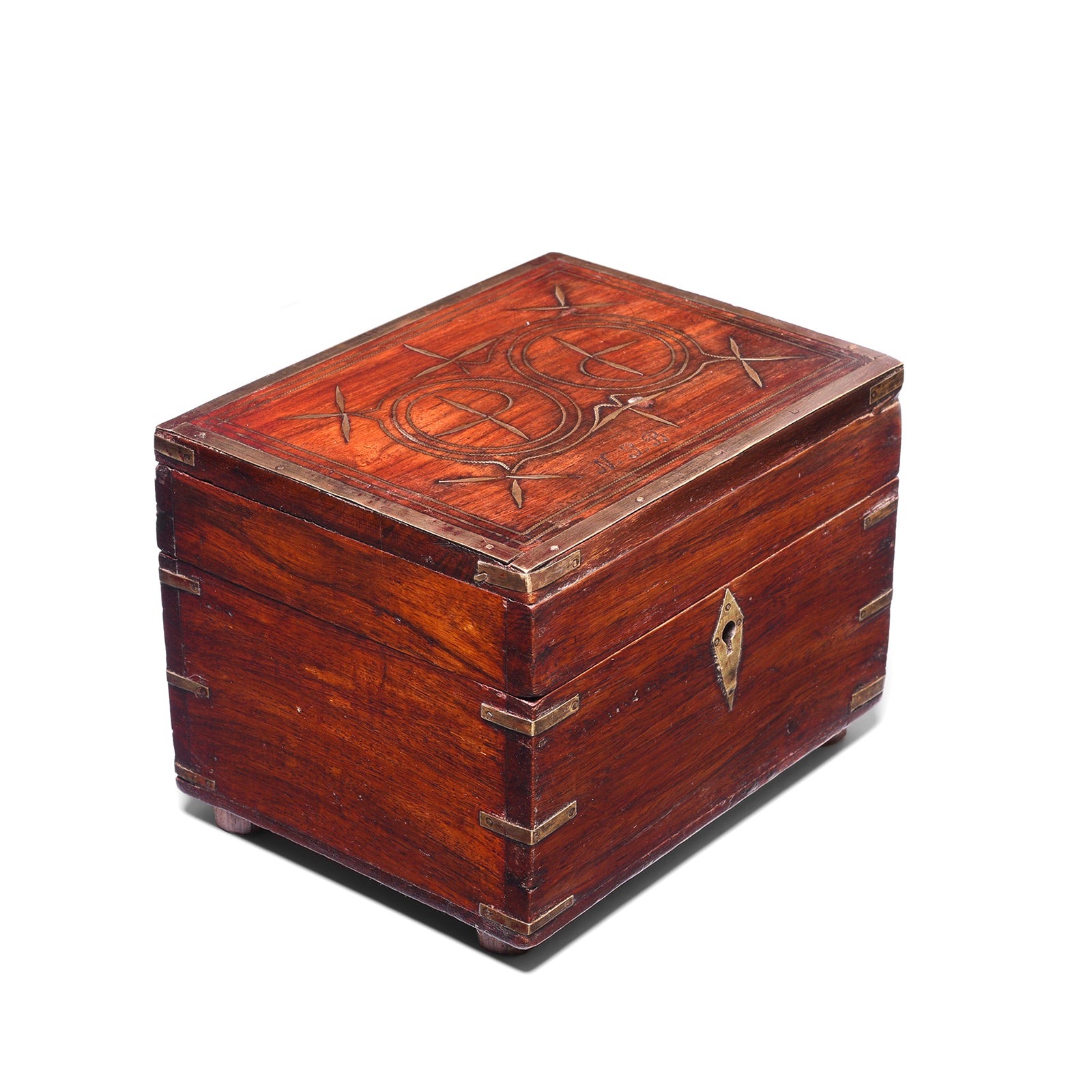 Antique Rosewood Scent Bottle Box From Lucknow - 19th Century | Indigo Antiques