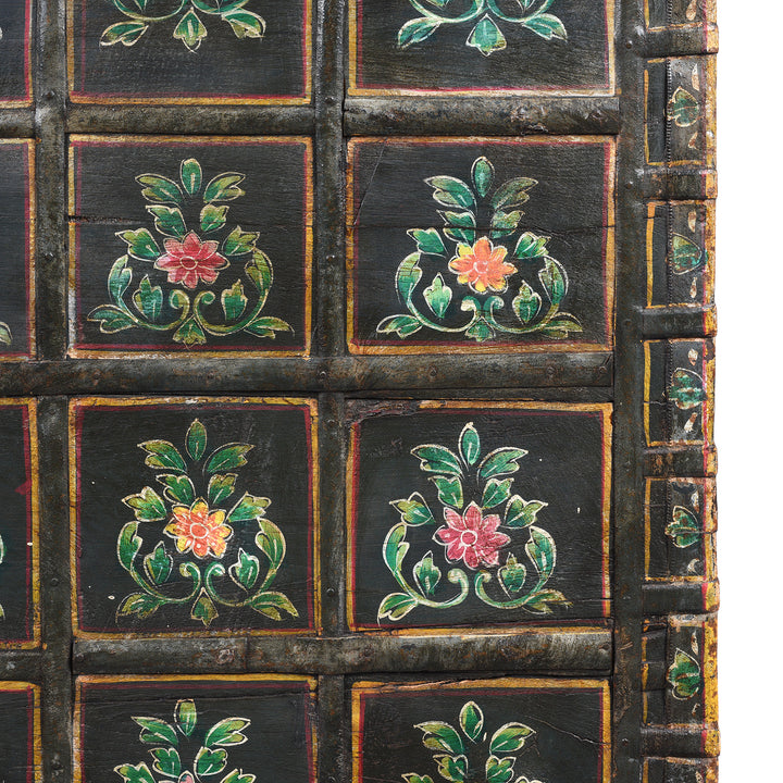 Painting Detail From Vintage Painted Pithara Console Chest - With Later Painting | Indigo Antiques 