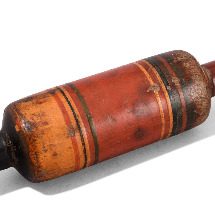 Detail From Vintage Lacquer Chapati Rolling Pin | Indigo Antiques