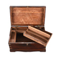Brass Bound Teak Jewellery Box From Rajasthan - 19th Century