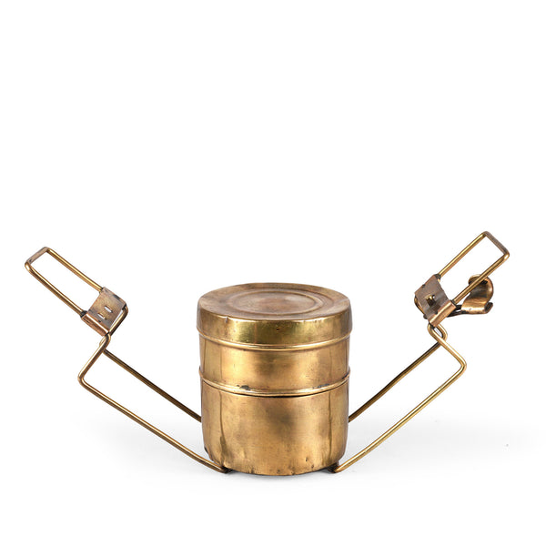 Vintage Brass Tiffin Box Set From India - Ca1920