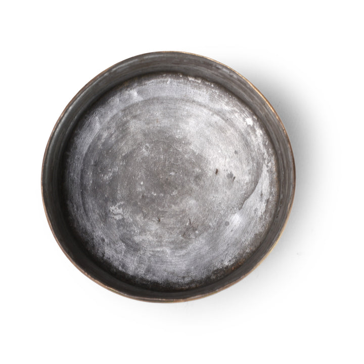 Interior Of Antique Brass Indian Tiffin Box Dabba With Two Tier Containers Early 20th Century