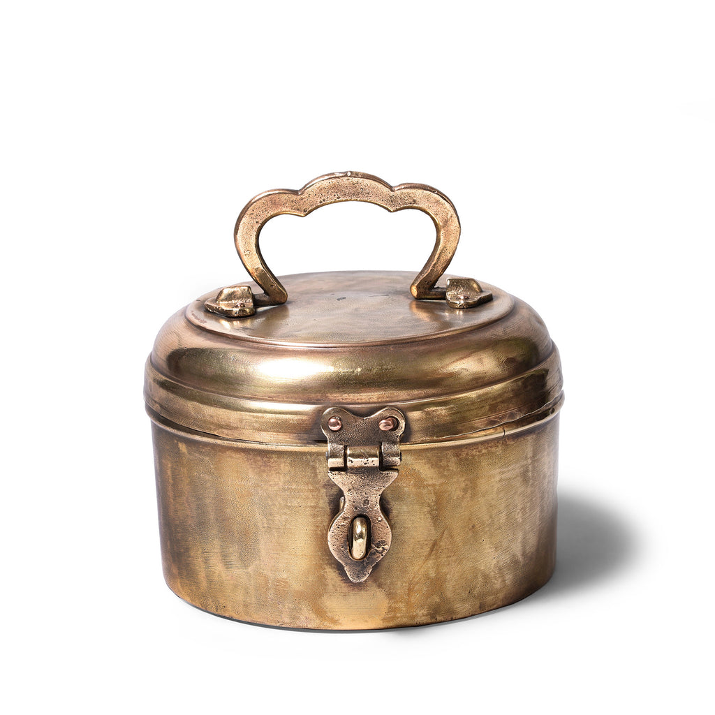 Indian Brass Chapati Box - Ca 1940