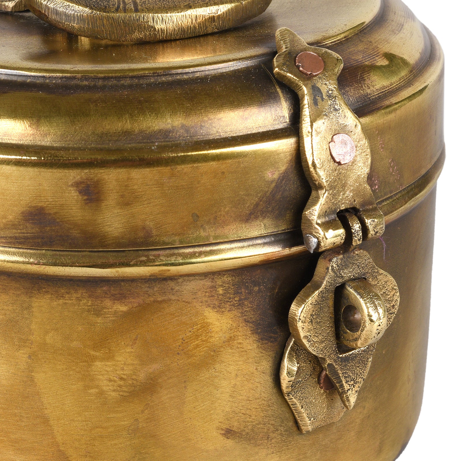 Indian Brass Chapati Box | Indigo Antiques