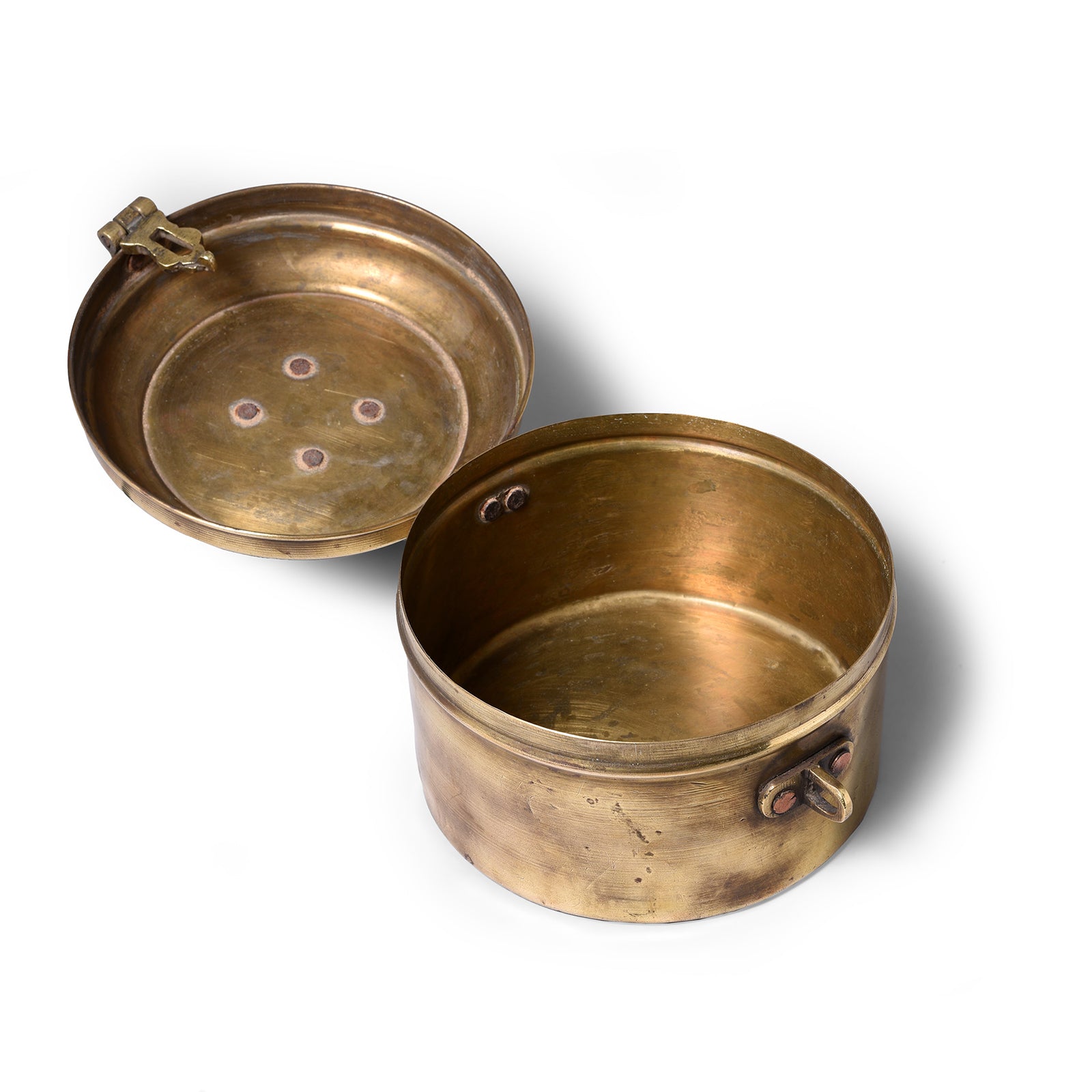 Indian Brass Chapati Box| Indigo Antiques