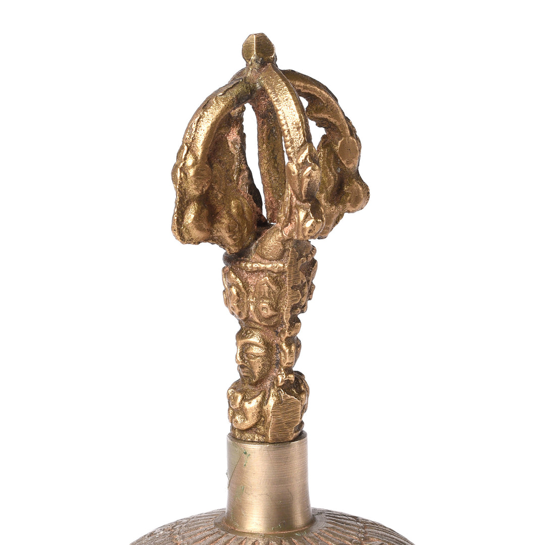 Detail From Tibetan Brass Bell - Modern | Indigo Antiques