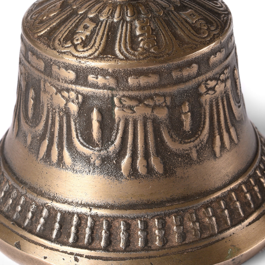 Carving Detail From Tibetan Brass Bell - Modern | Indigo Antiques