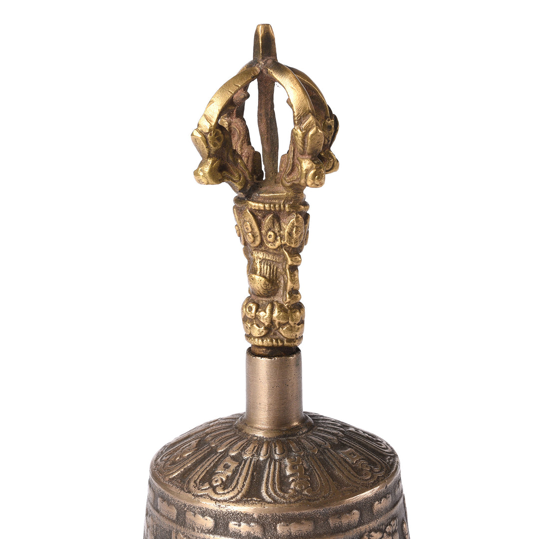 Detail From Tibetan Brass Bell - Modern | Indigo Antiques
