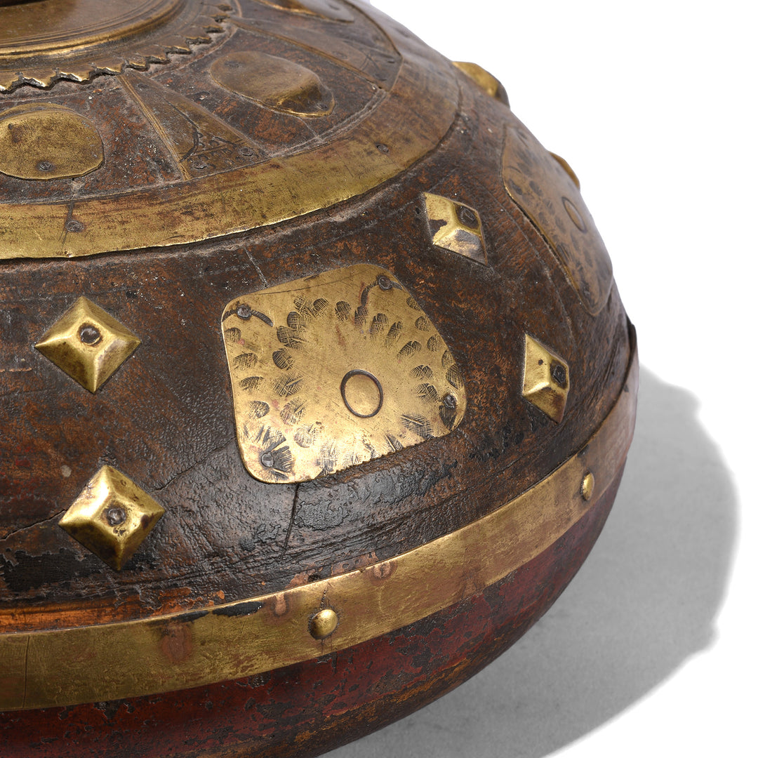 Detailing From Antique Carved Teak Opium Container From Rajasthan | Indigo Antiques