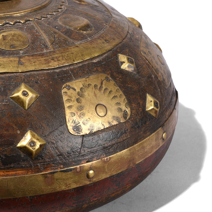 Detailing From Antique Carved Teak Opium Container From Rajasthan | Indigo Antiques