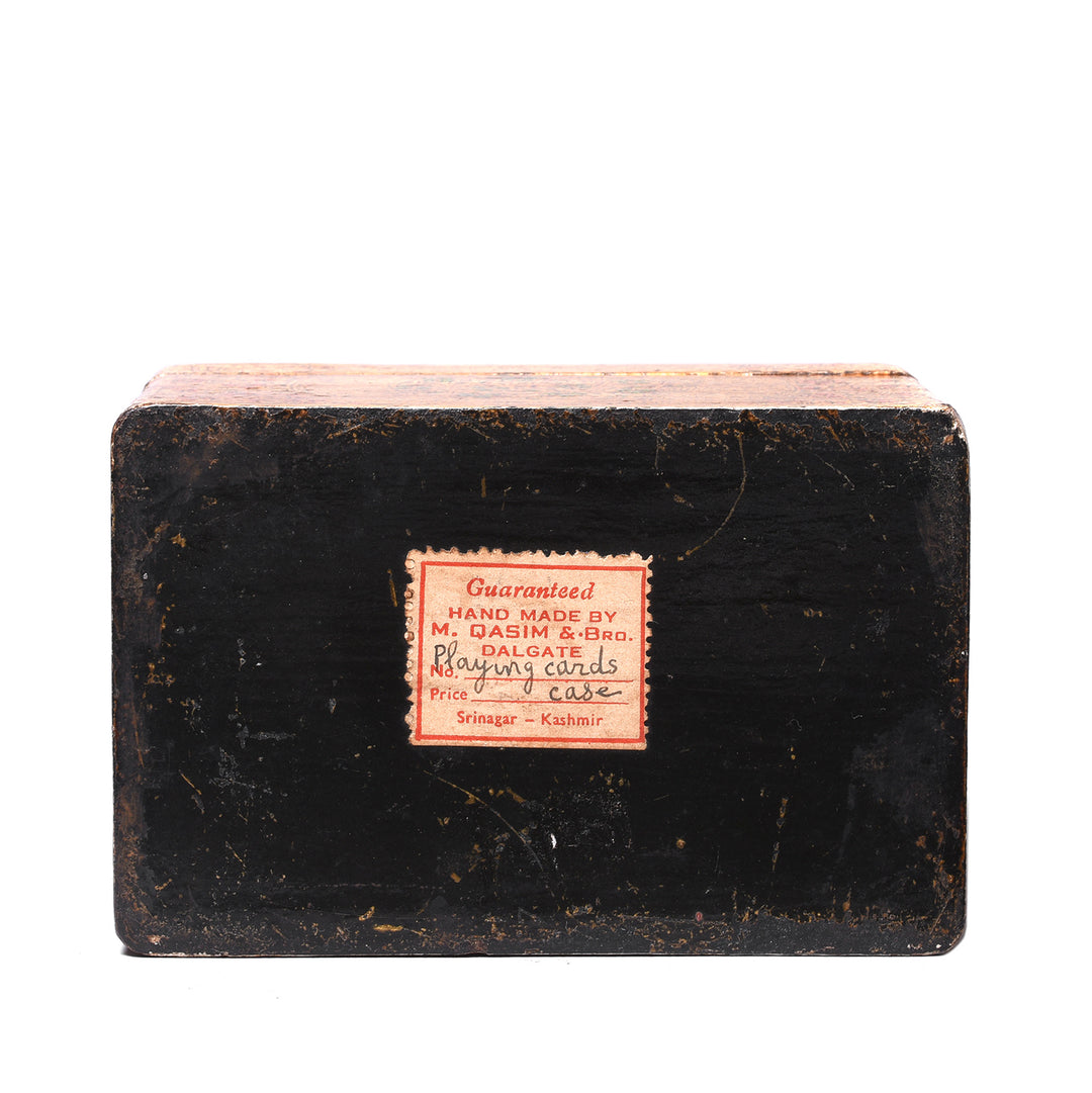 Underside Of Vintage Painted Kashmiri Card Box | Indigo Antiques