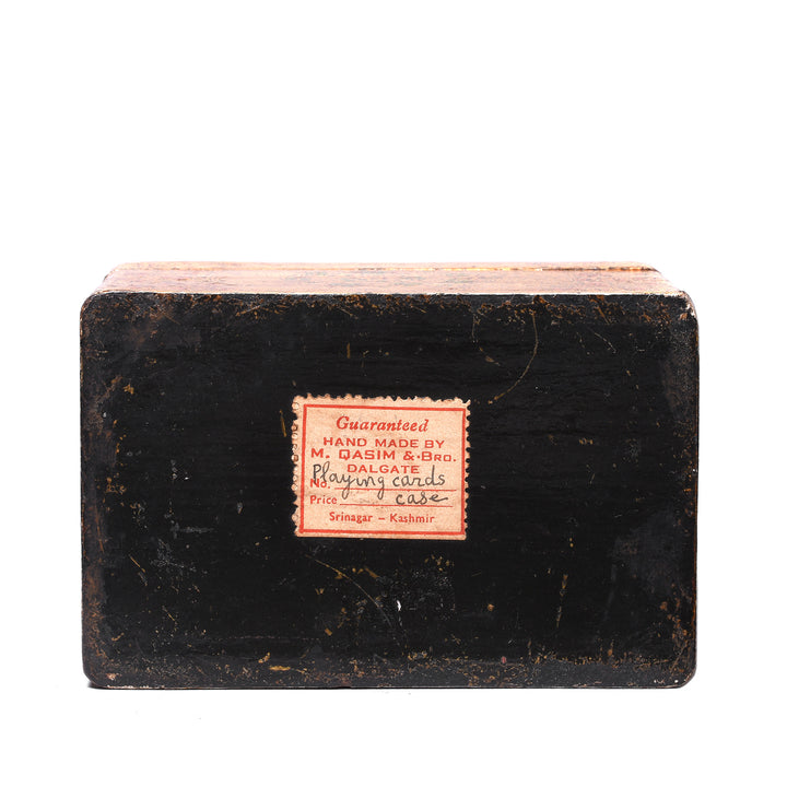 Underside Of Vintage Painted Kashmiri Card Box | Indigo Antiques