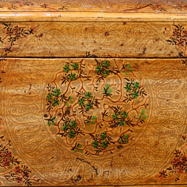 Design Detail From Vintage Painted Kashmiri Card Box | Indigo Antiques