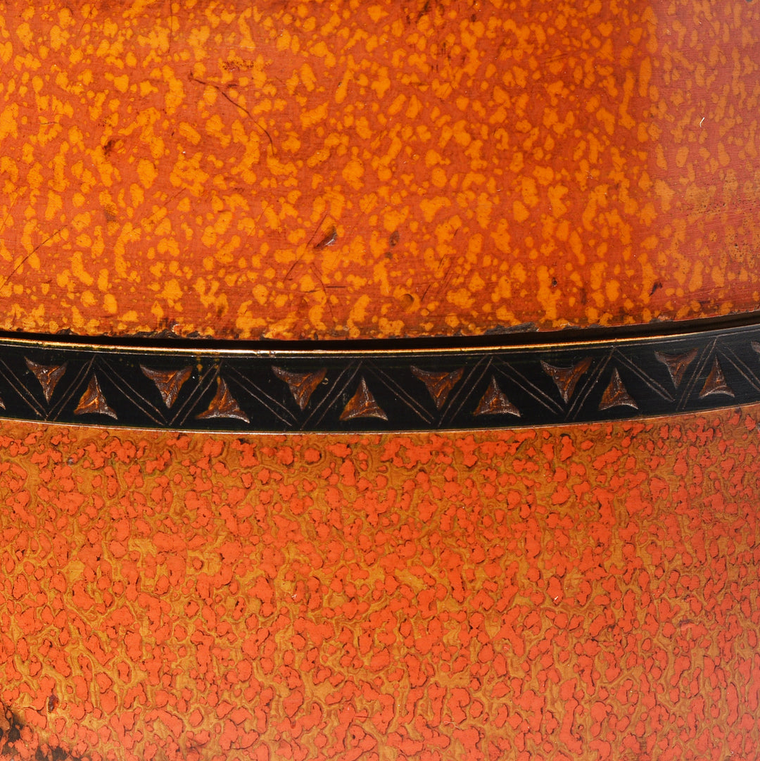Detailing From Antique Spotted Lacquer Pot From Barme | Indigo Antiques