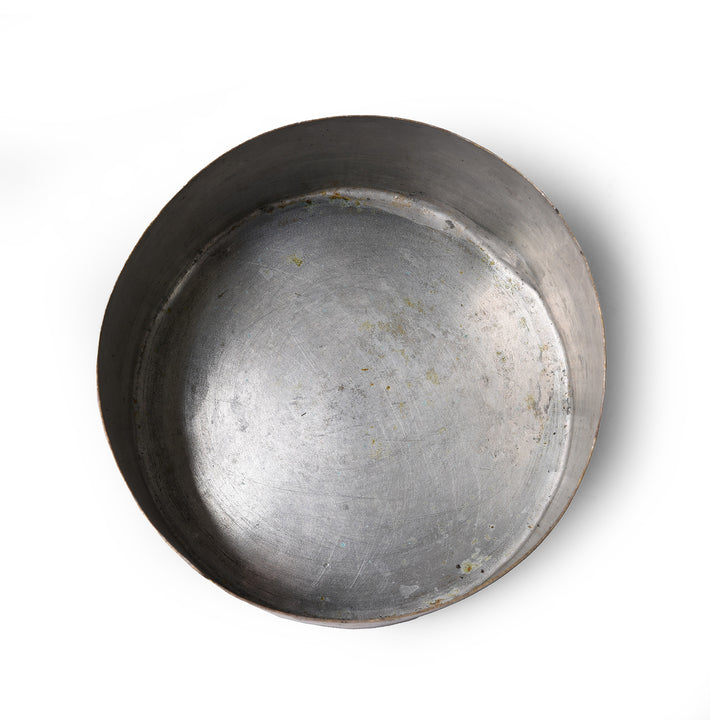 Top Down View Of 4 Tier Indian Vintage Brass Tiffin Box Set - Ca 1930 | Indigo Antiques