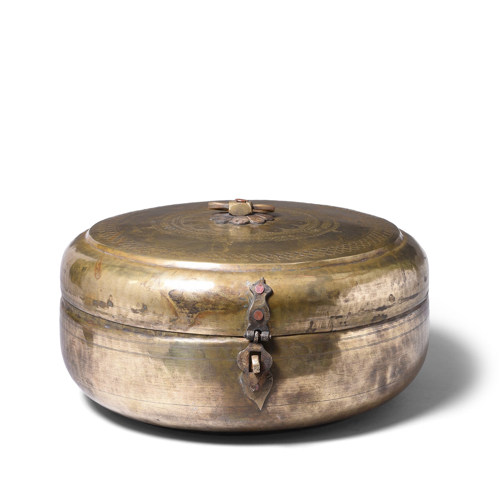 Antique Brass Indian Chapati Box - 19th Century | Indigo Antiques