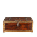 Brass Bound Merchants Box From Shekhawati - 19th Century