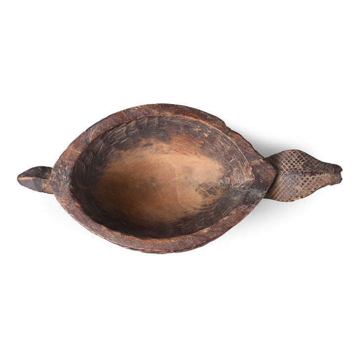 Top Down View Of Antique Indian Carved  Opium Grinder | INDIGO ANTIQUES