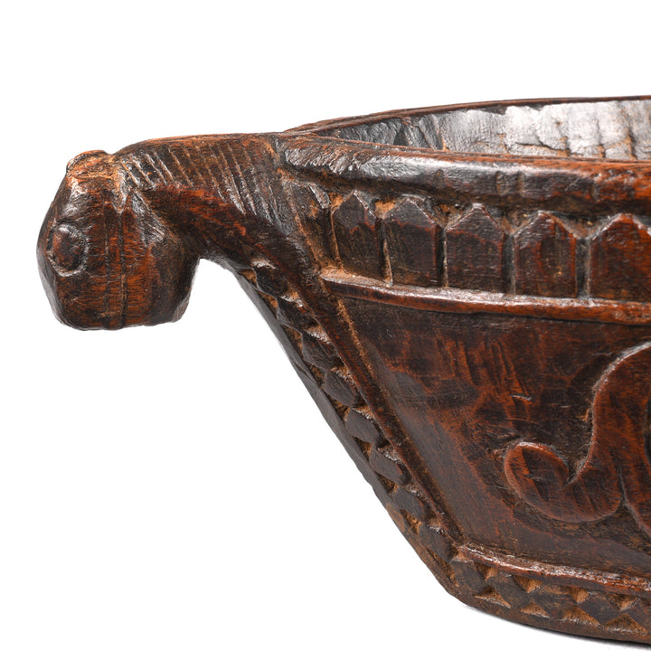 Detail From Antique Indian Opium Grinder (Kharal) From Rajasthan | INDIGO ANTIQUES